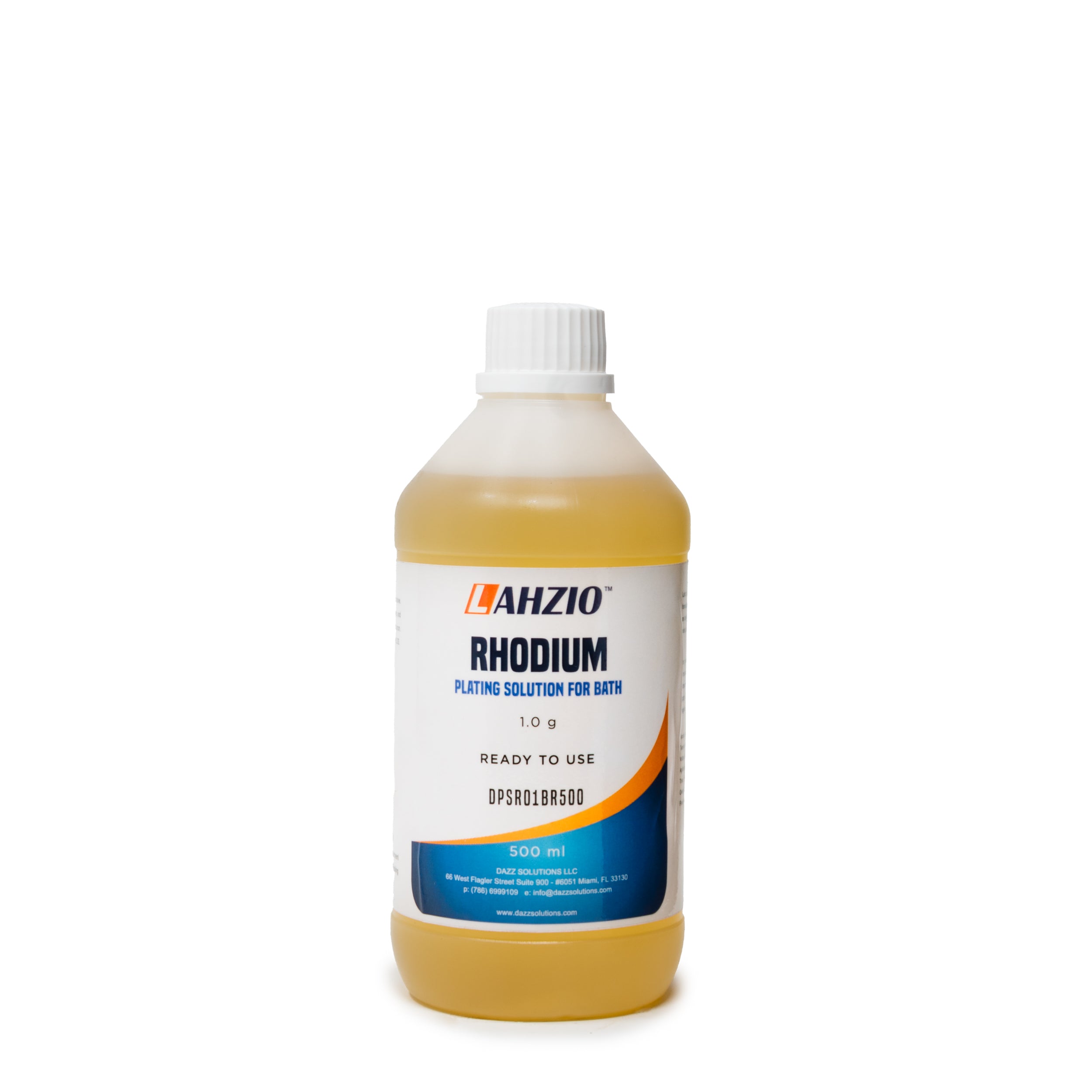 RHODIUM PLATING SOLUTION FOR BATH READY TO USE 1 g 500 ml
